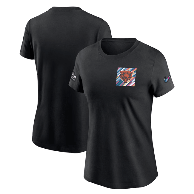 Women's Chicago Bears Black 2023 Crucial Catch Sideline Tri-Blend T-Shirt(Run Small) Women's Chicago Bears Black 2023 Crucial Catch Sideline Tri-Blend T-Shirt(Run Small)